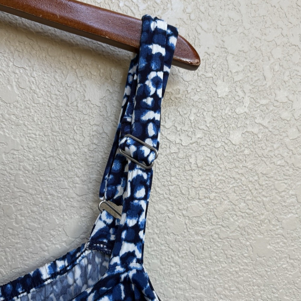 NWT Lane Bryant Blue White Abstract Print Sleeveless Stretch Romper 22/24 - Picture 6 of 10
